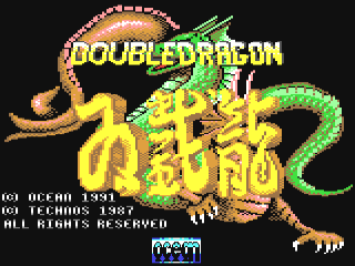 Double Dragon title screen for Commodore 64